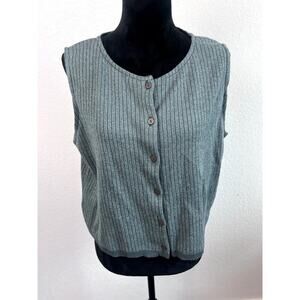 Chic Eileen Fisher Sleeveless Sweater Top Size Large